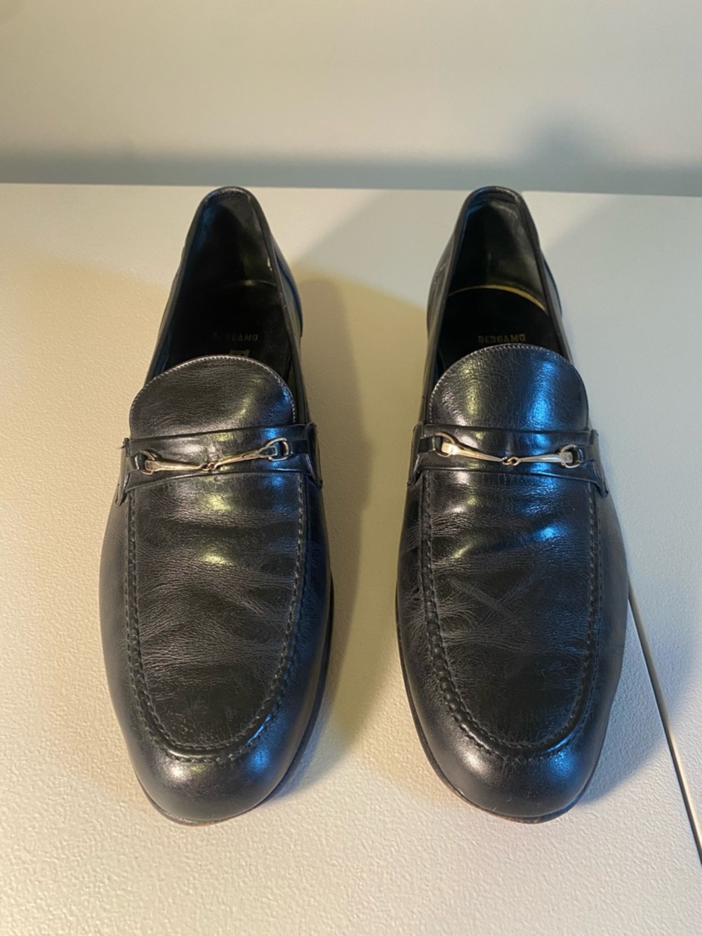 Bally Mens Black Leather Horsebit Loafers Made in Switzerland Size 9 Formal Work
